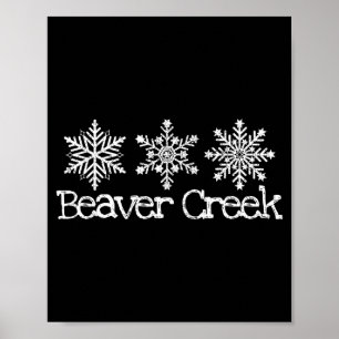 Poster Ruisseau de castor colorado skieur ski flocons de