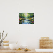 Poster Ruisseau de forêt ensoleillé (Cuisine)