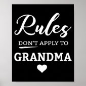 Poster Rules Don't Apply To Grandma  (Devant)