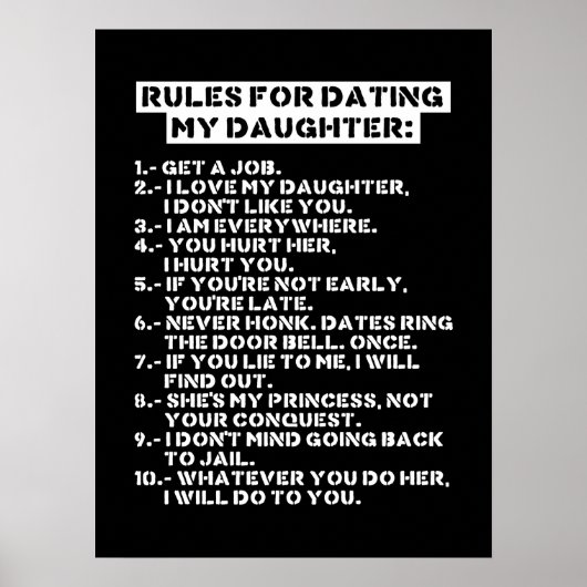 Poster Rules for dating my daughter (Devant)