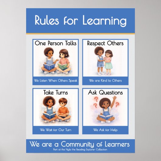 Poster Rules for Learning Teacher Anchor Chart (Devant)