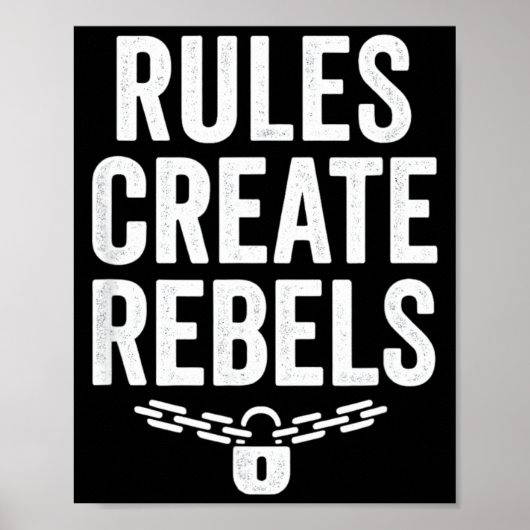 Poster Rules Rebels Protest Dom Statement Gift  (Devant)