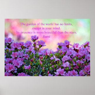 Poster Rumi Beau jardin