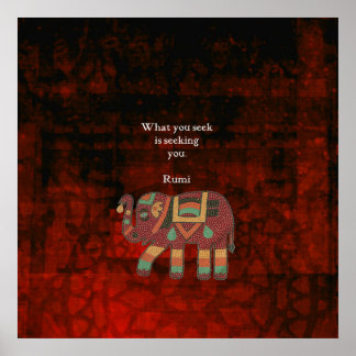 Poster Rumi Inspirationnel Ce Que Vous Cherchez Citer