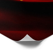 Poster Rumi Rose rouge beauté (Coin)