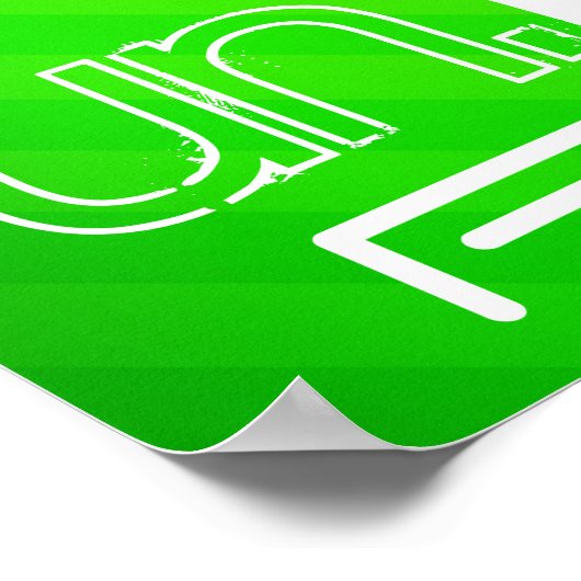 Poster Run ; Grandes vertes néon (Coin)