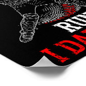 Poster Run I Dare You Funny Baseball Catcher Graphic Play (Coin)