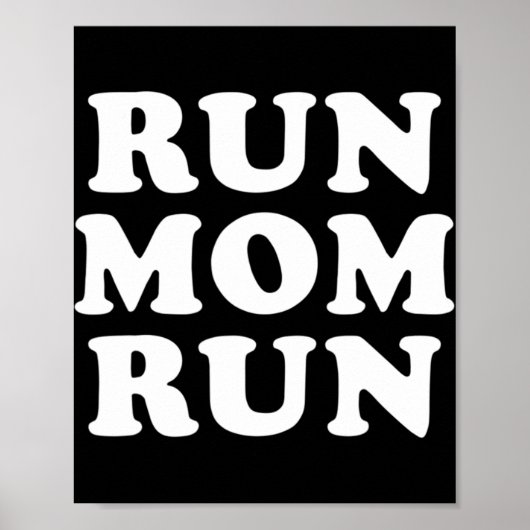 Poster Run Maman Run Marathon Running Spectator  (Devant)