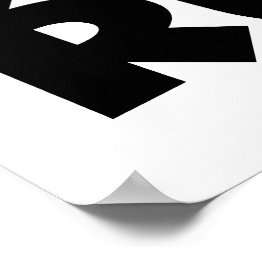 Poster RUN noir (Coin)