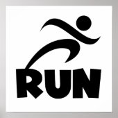 Poster RUN noir (Devant)