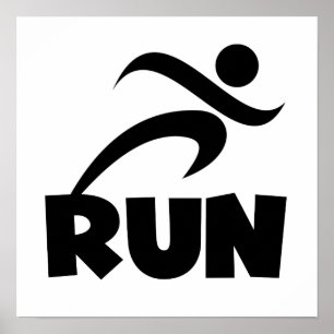 Poster RUN noir