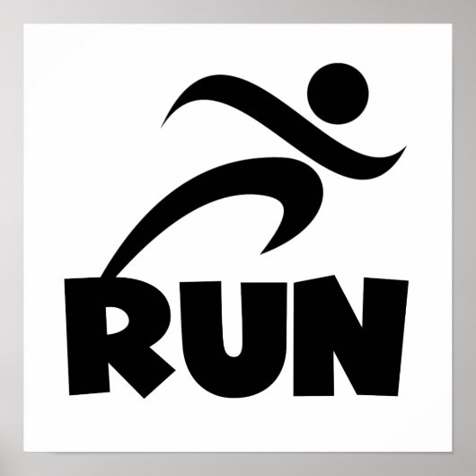 Poster RUN noir (Devant)