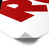 Poster RUN rouge (Coin)