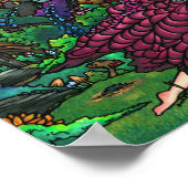 Poster "Runaway Princess" Fairy Dragon Imaginaire Forest  (Coin)