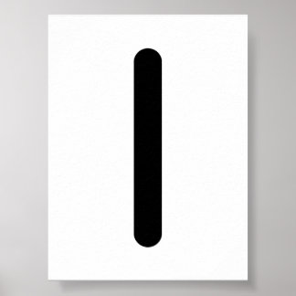 Poster Rune nordique Isa (Glace, Immobilité, Introspectio