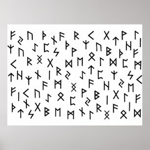Poster Runes Futhark anciens