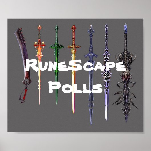 Poster RuneScape Polls-zwaard (Voorkant)