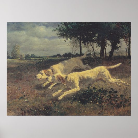 Poster Running Dogs (Beagle) (par Constant Troyon) (Devant)
