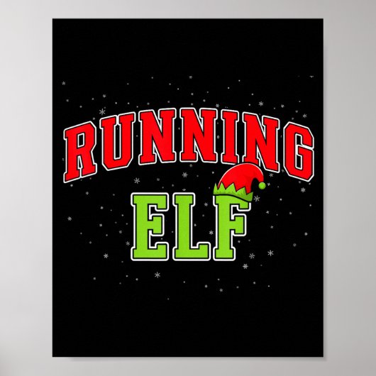Poster Running Elf Christmas Family Matching Group Xmas R (Devant)