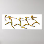 Poster Running Femmes or (Devant)