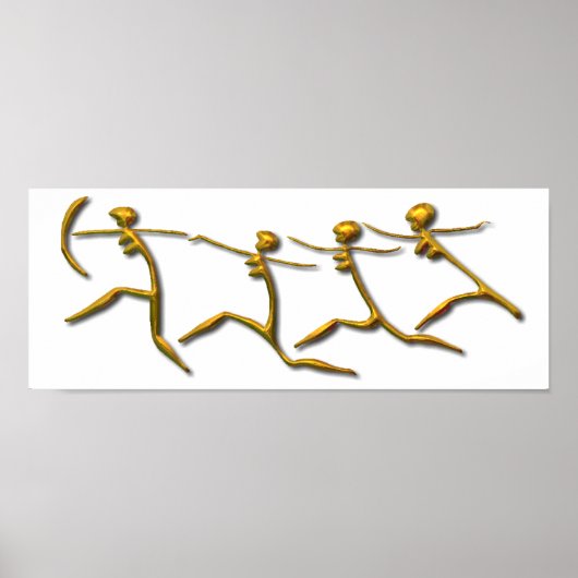 Poster Running Femmes or (Devant)