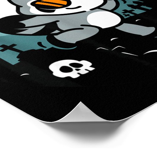 Poster Running From My Dark Thoughts Funny Raccoon Hallow (Coin)