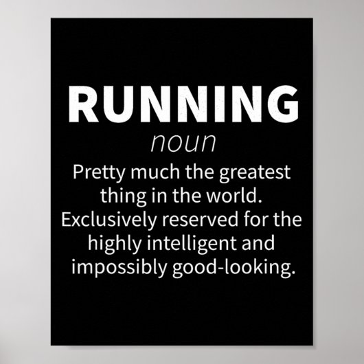 Poster Running Funny Definition Funny 5k Marathon Runner  (Devant)