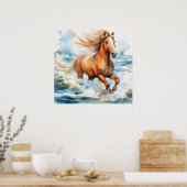 Poster Running Horse (Cuisine)