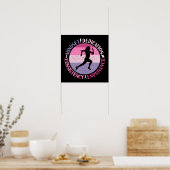 Poster Running Mindset - Citation d'endurance de la fille (Cuisine)