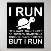 Poster Running Motivation Turtle  (Devant)