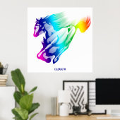 Poster Running Rainbow Horse (Bureau à domicile)