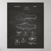 Poster Running Shoe 1925 Patent Art Chalkboard (Devant)