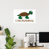 Poster Running Tortoise (Bureau à domicile)