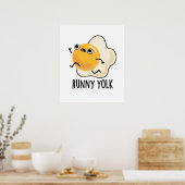 Poster Runny Yolk Funny Food Egg Pun (Cuisine)
