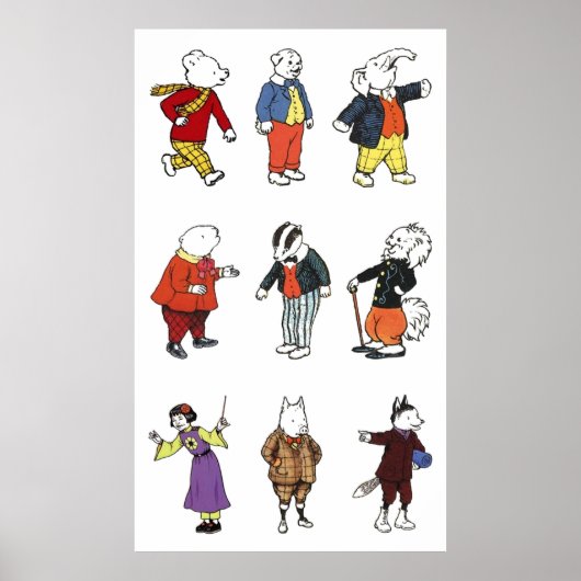 Poster Rupert Bear et ses amis (Devant)