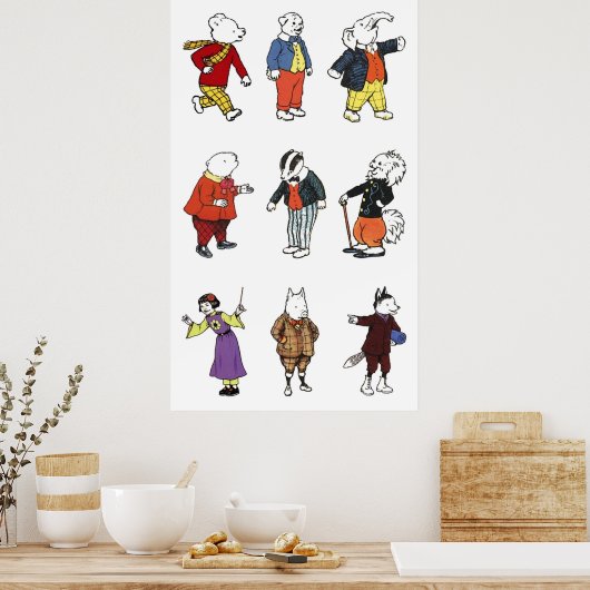 Poster Rupert Bear et ses amis (Cuisine)