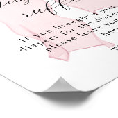 Poster Rupture de Baby shower de la fille de la croupe ro (Coin)