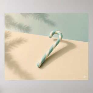 Poster Rupture de ligne en canne de bonbon