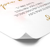 Poster Russe blush rose eucalyptus mariage Open bar (Coin)