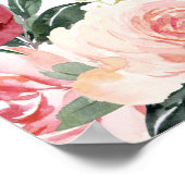 Poster Russe Bourgogne Blush Unplugged Cérémonie Mariage (Coin)