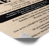 Poster Russe Brown Kraft Vente de gâteaux (Coin)