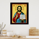 Poster Russe catholique orthodoxe Jésus-Christ Imprimer (Cuisine)