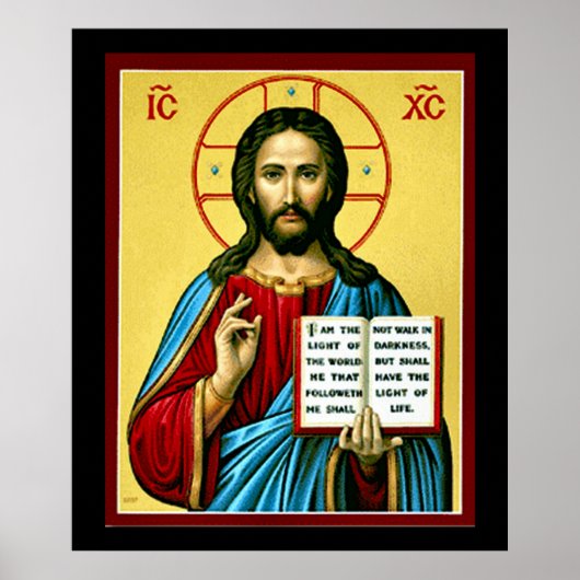 Poster Russe catholique orthodoxe Jésus-Christ Imprimer (Devant)