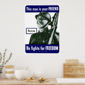 Poster Russe — Cet Homme Est Ton Ami (Cuisine)