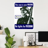 Poster Russe — Cet Homme Est Ton Ami (Bureau à domicile)