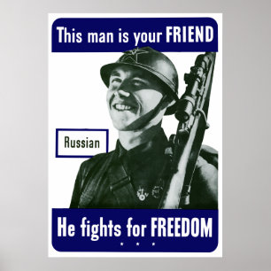 Poster Russe — Cet Homme Est Ton Ami