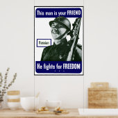 Poster Russe — Cet Homme Est Votre Ami — Frontière (Cuisine)