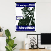 Poster Russe — Cet Homme Est Votre Ami — Frontière (Bureau à domicile)