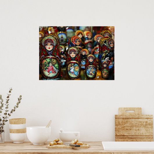 Poster russe des poupées (Cuisine)
