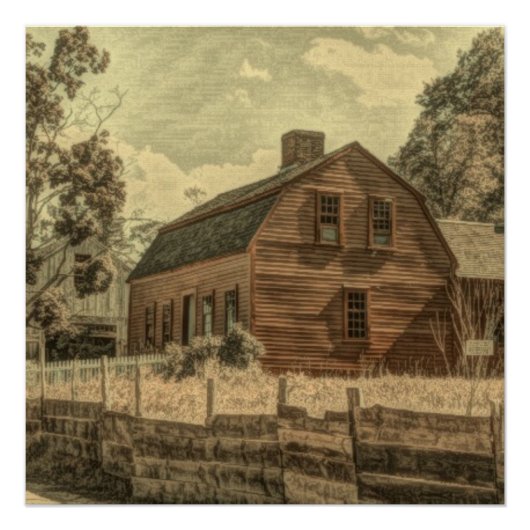 Poster Russe Ouest Pays Ferme Chic Red Grange (Devant)